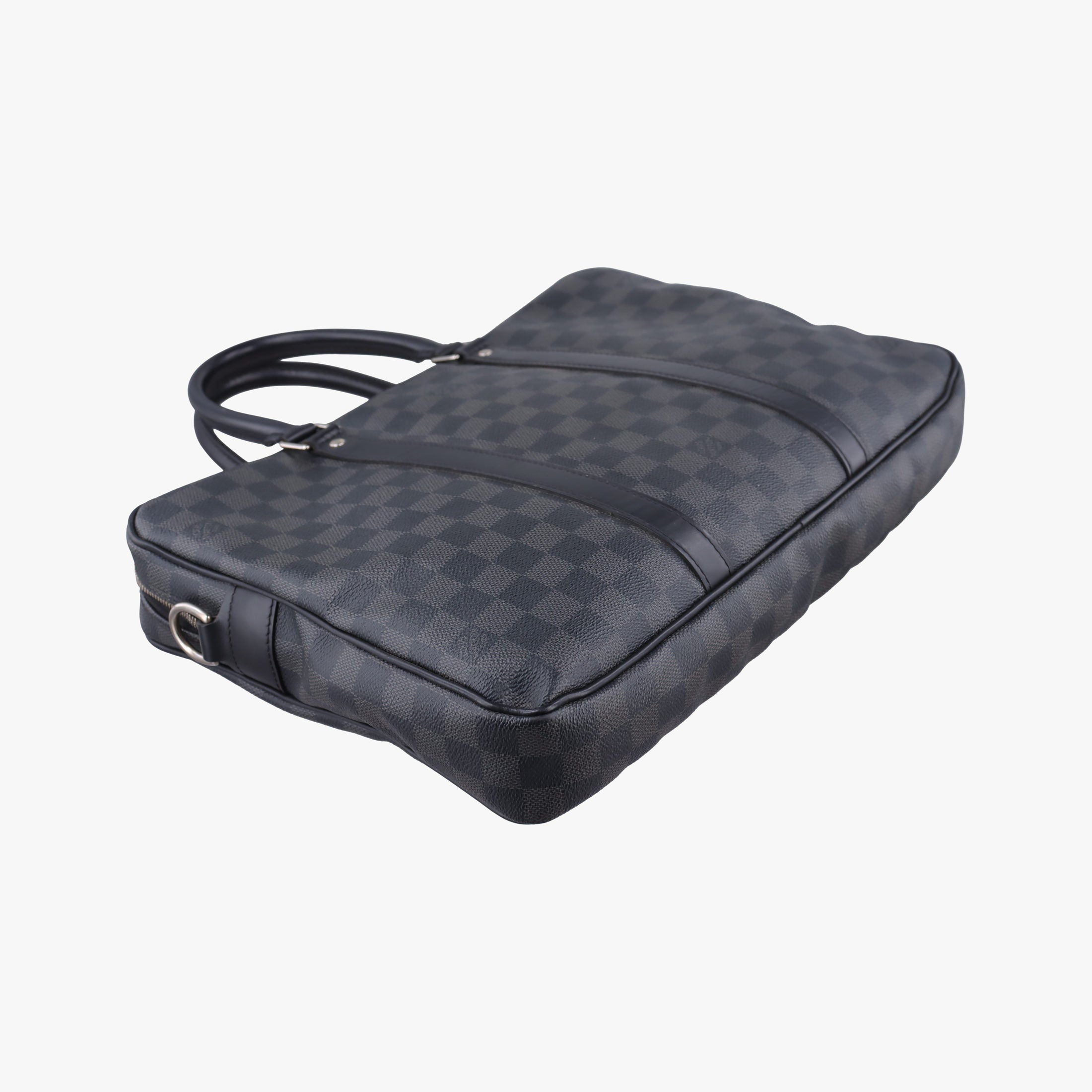Pre-owned Louis Vuitton Porte Documents Voyage PM Noir Damier Graphite N41478 handbag | stylenewstar