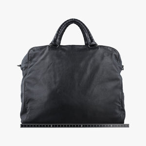 Pre-owned Bottega Veneta Intrecciato Black lambskin  shoulderbag | stylenewstar