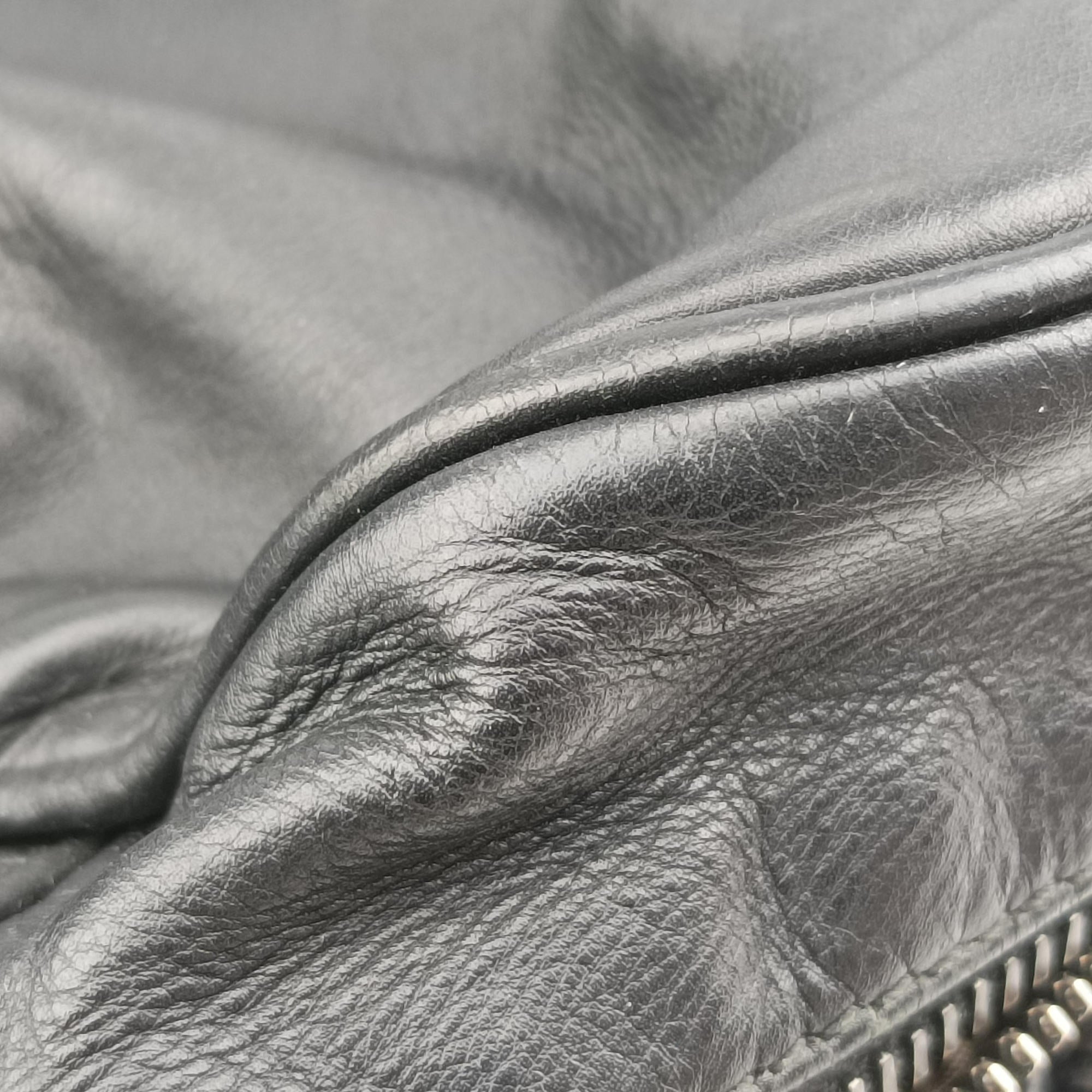 Pre-owned Bottega Veneta Intrecciato Black lambskin  shoulderbag | stylenewstar
