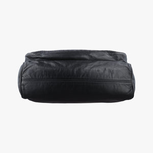 Pre-owned Bottega Veneta Intrecciato Black lambskin  shoulderbag | stylenewstar