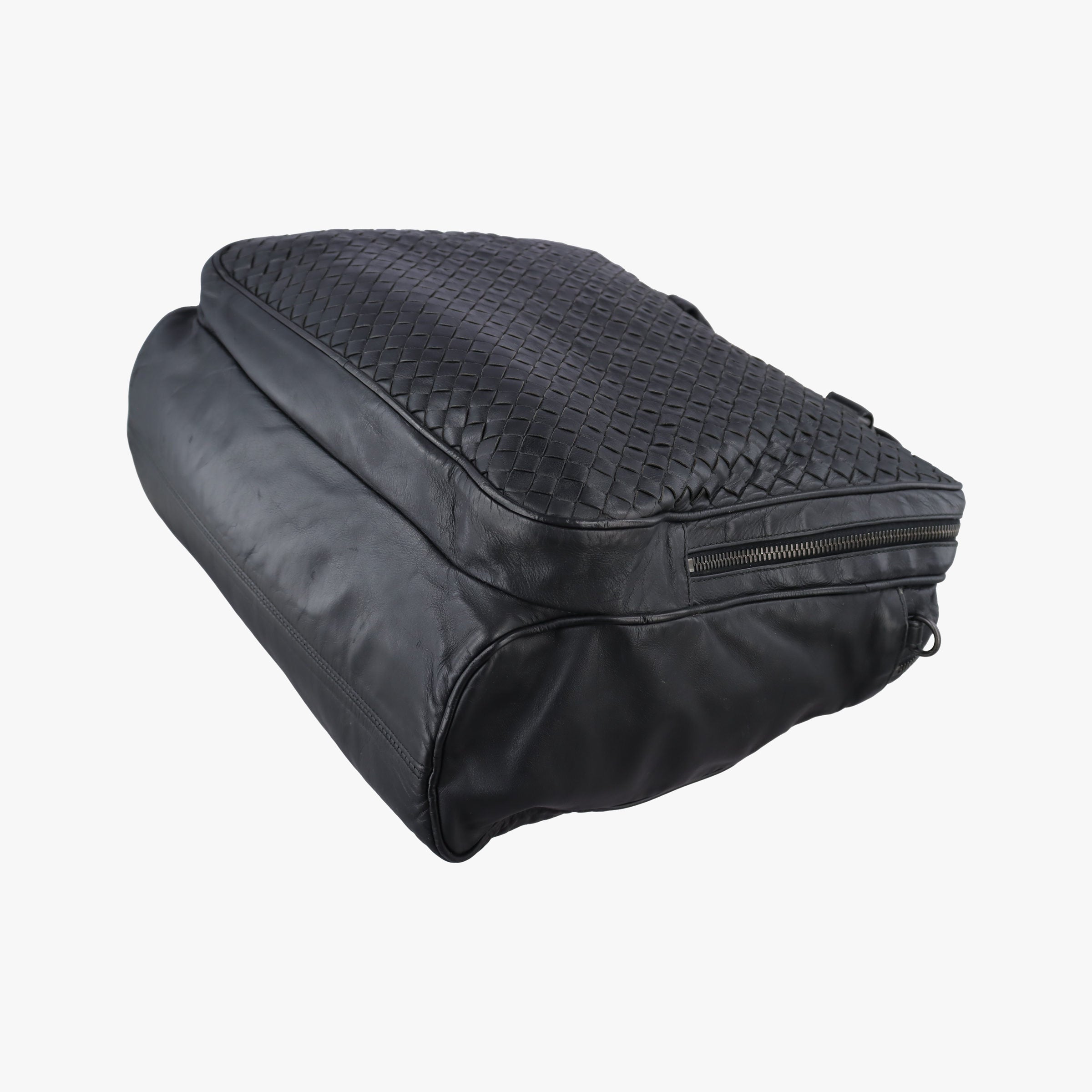 Pre-owned Bottega Veneta Intrecciato Black lambskin  shoulderbag | stylenewstar