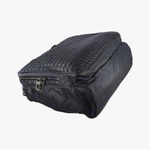 Pre-owned Bottega Veneta Intrecciato Black lambskin  shoulderbag | stylenewstar