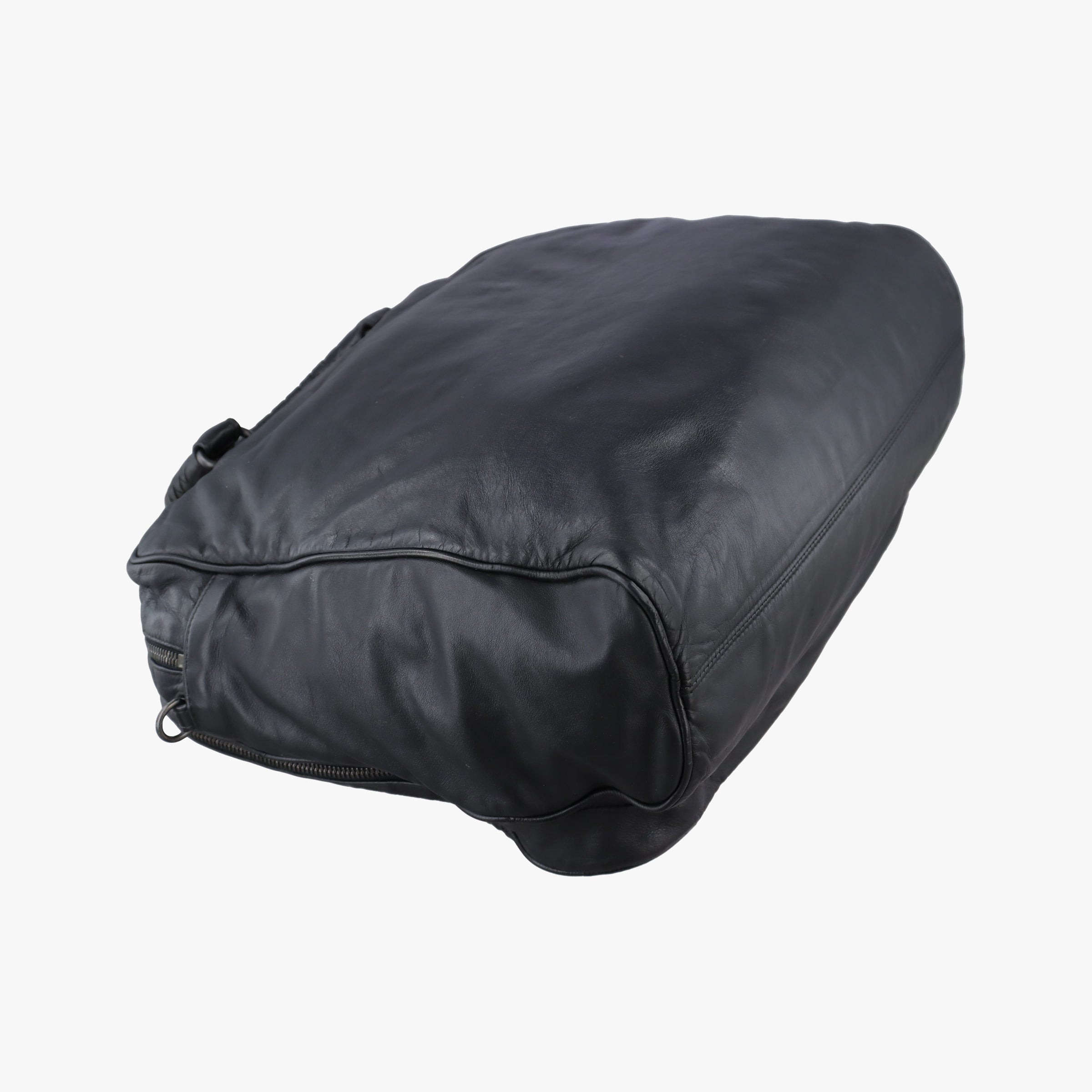 Pre-owned Bottega Veneta Intrecciato Black lambskin  shoulderbag | stylenewstar