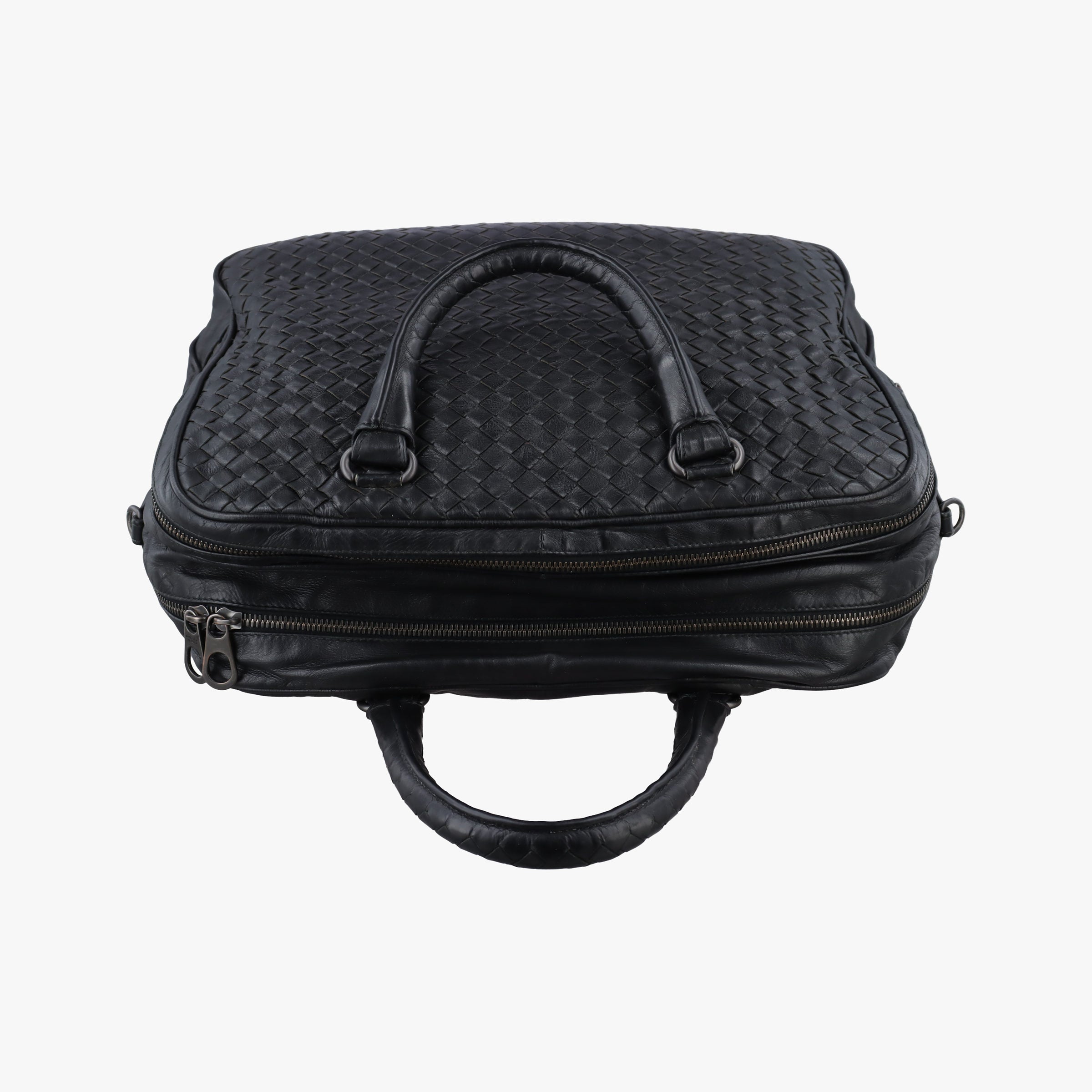 Pre-owned Bottega Veneta Intrecciato Black lambskin  shoulderbag | stylenewstar