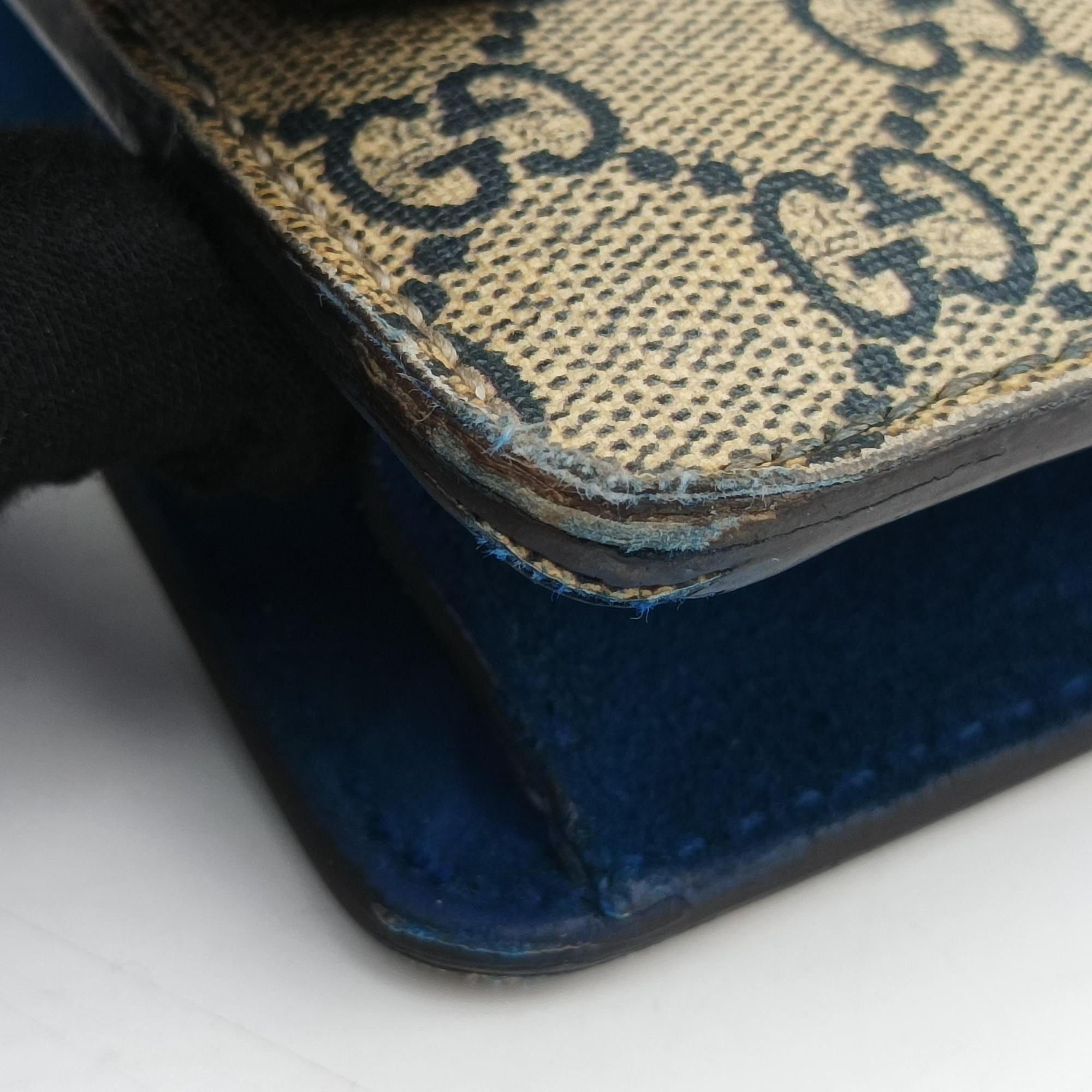 Vintage Gucci Dionysus Beige×blue×multi PVC coated canvas × suede 421970 shoulderbag | stylenewstar