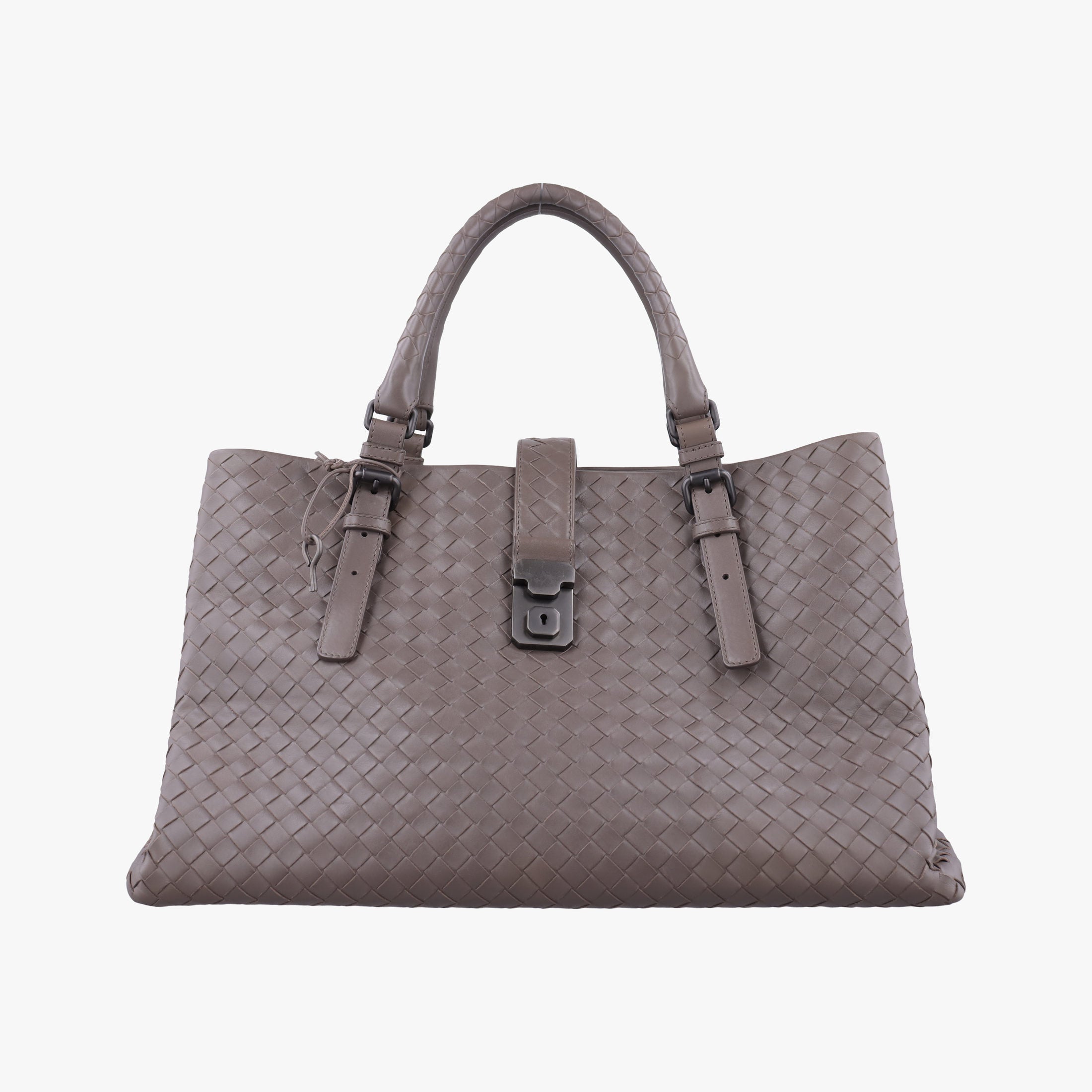 Secondhand Bottega Veneta Roma Intrecciato Brown lambskin  handbag | stylenewstar