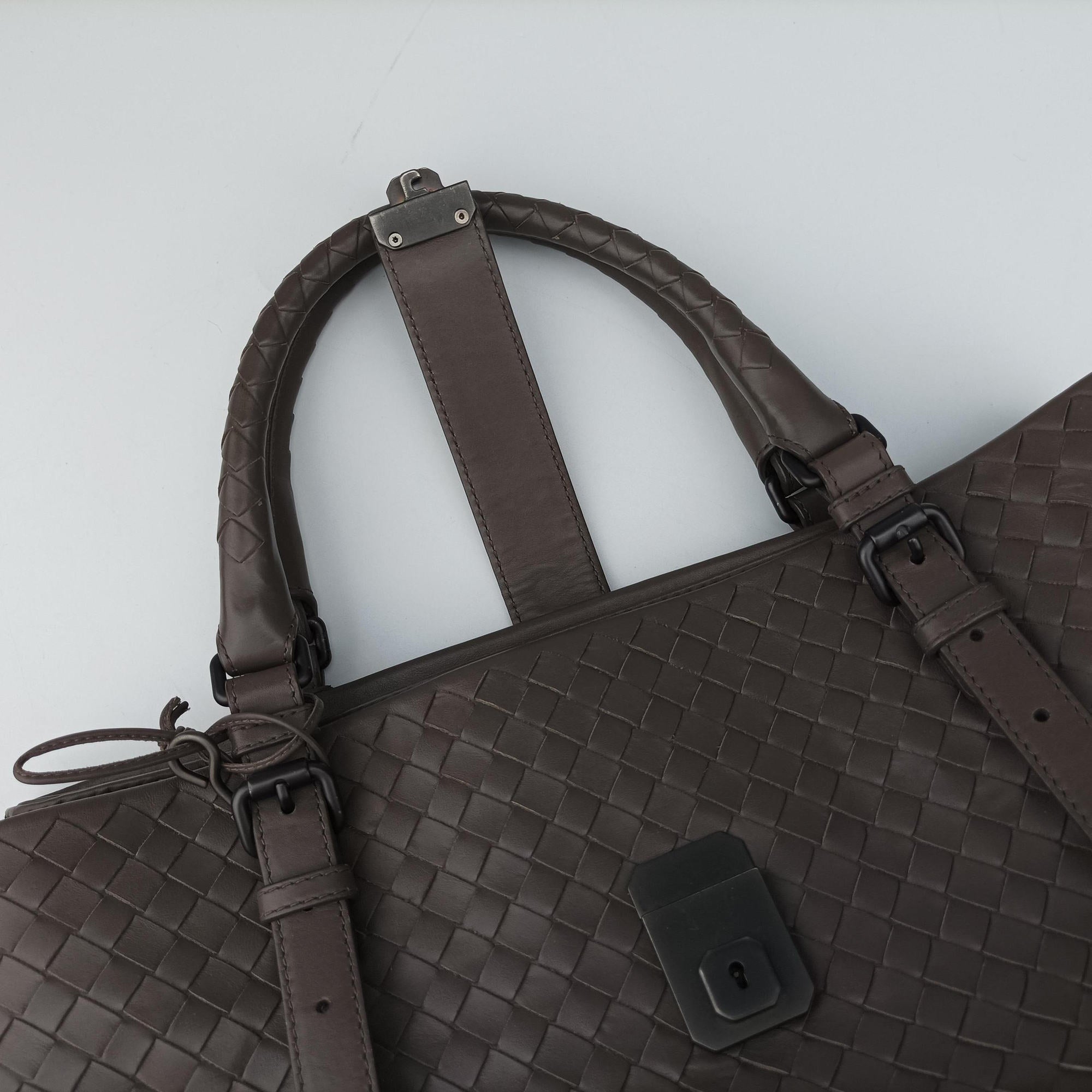 Secondhand Bottega Veneta Roma Intrecciato Brown lambskin  handbag | stylenewstar