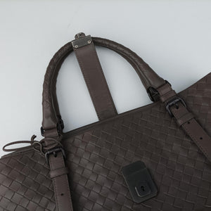 Secondhand Bottega Veneta Roma Intrecciato Brown lambskin  handbag | stylenewstar