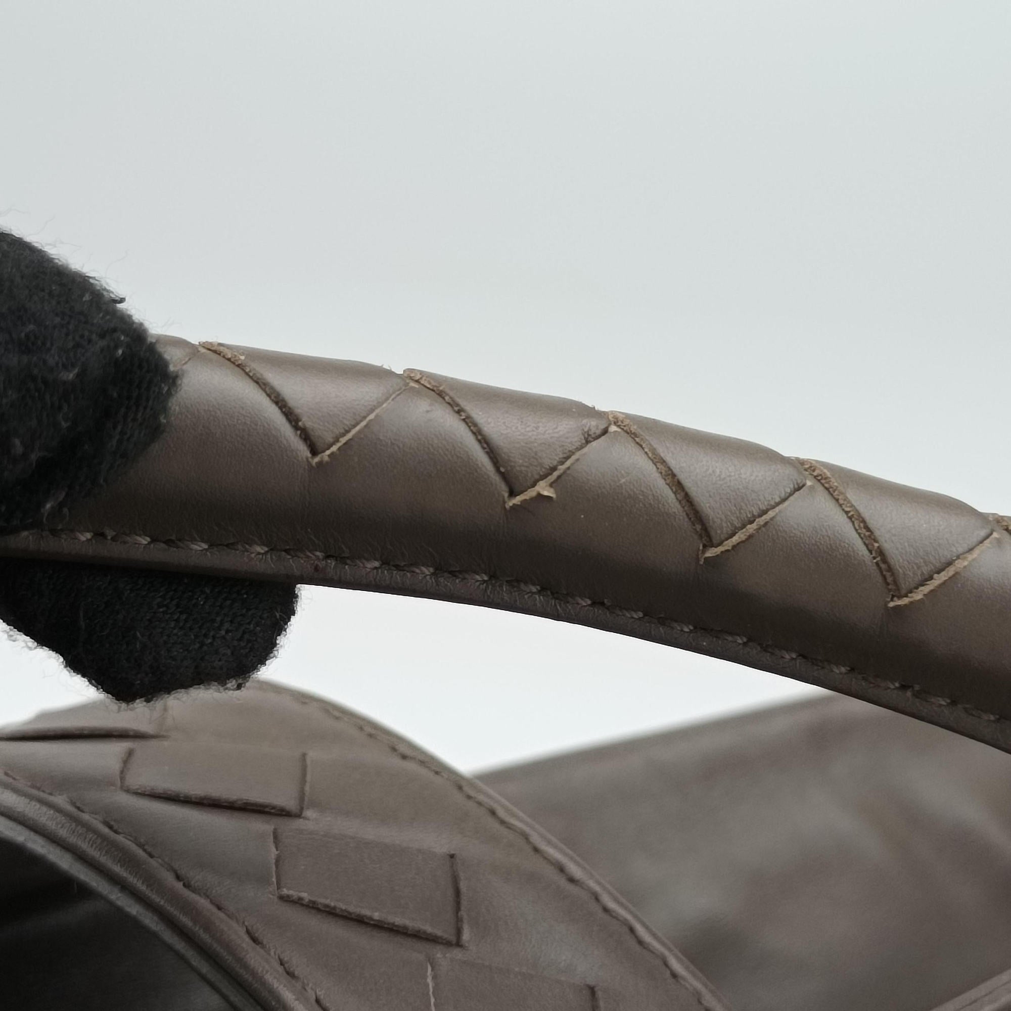 Secondhand Bottega Veneta Roma Intrecciato Brown lambskin  handbag | stylenewstar