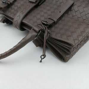 Secondhand Bottega Veneta Roma Intrecciato Brown lambskin  handbag | stylenewstar