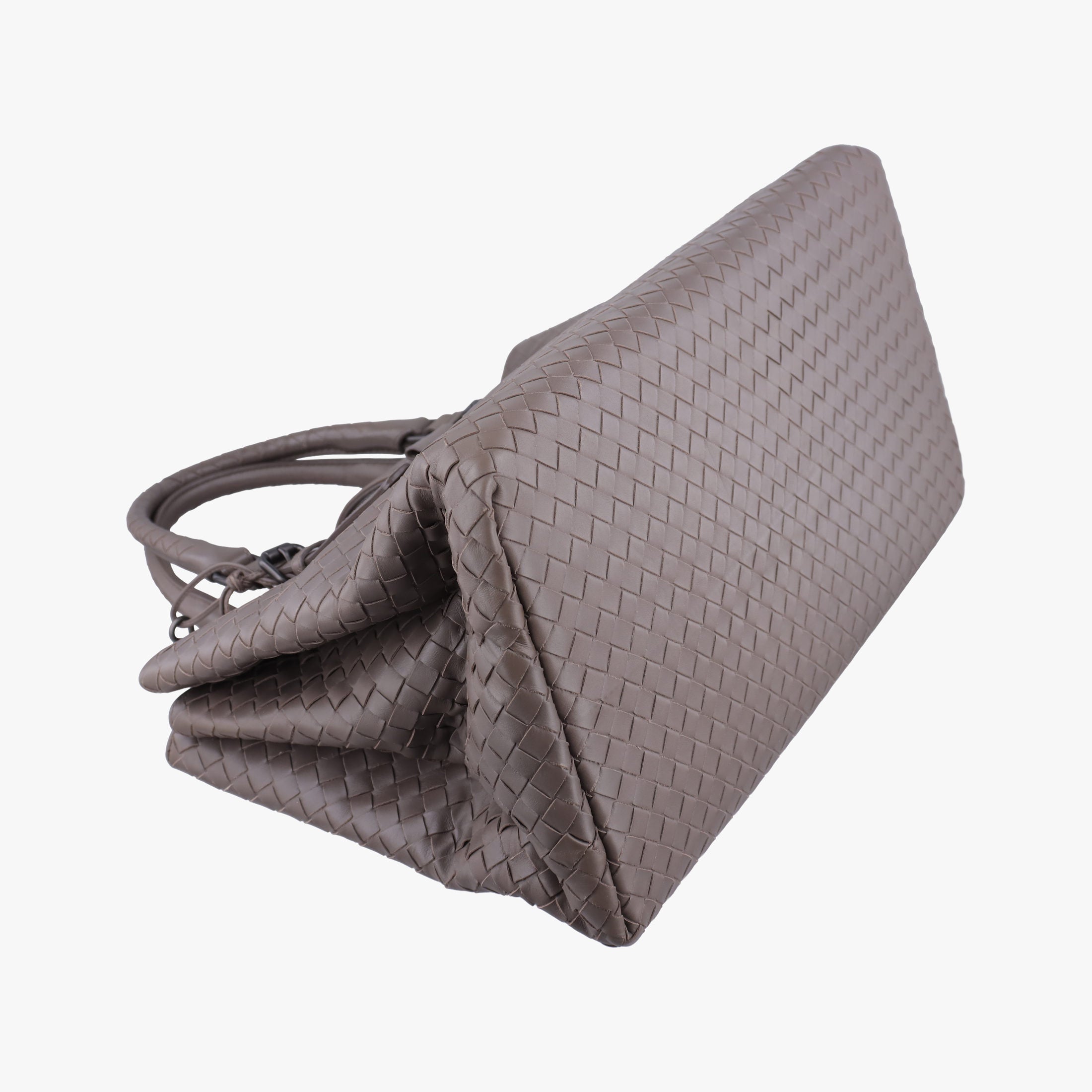 Secondhand Bottega Veneta Roma Intrecciato Brown lambskin  handbag | stylenewstar