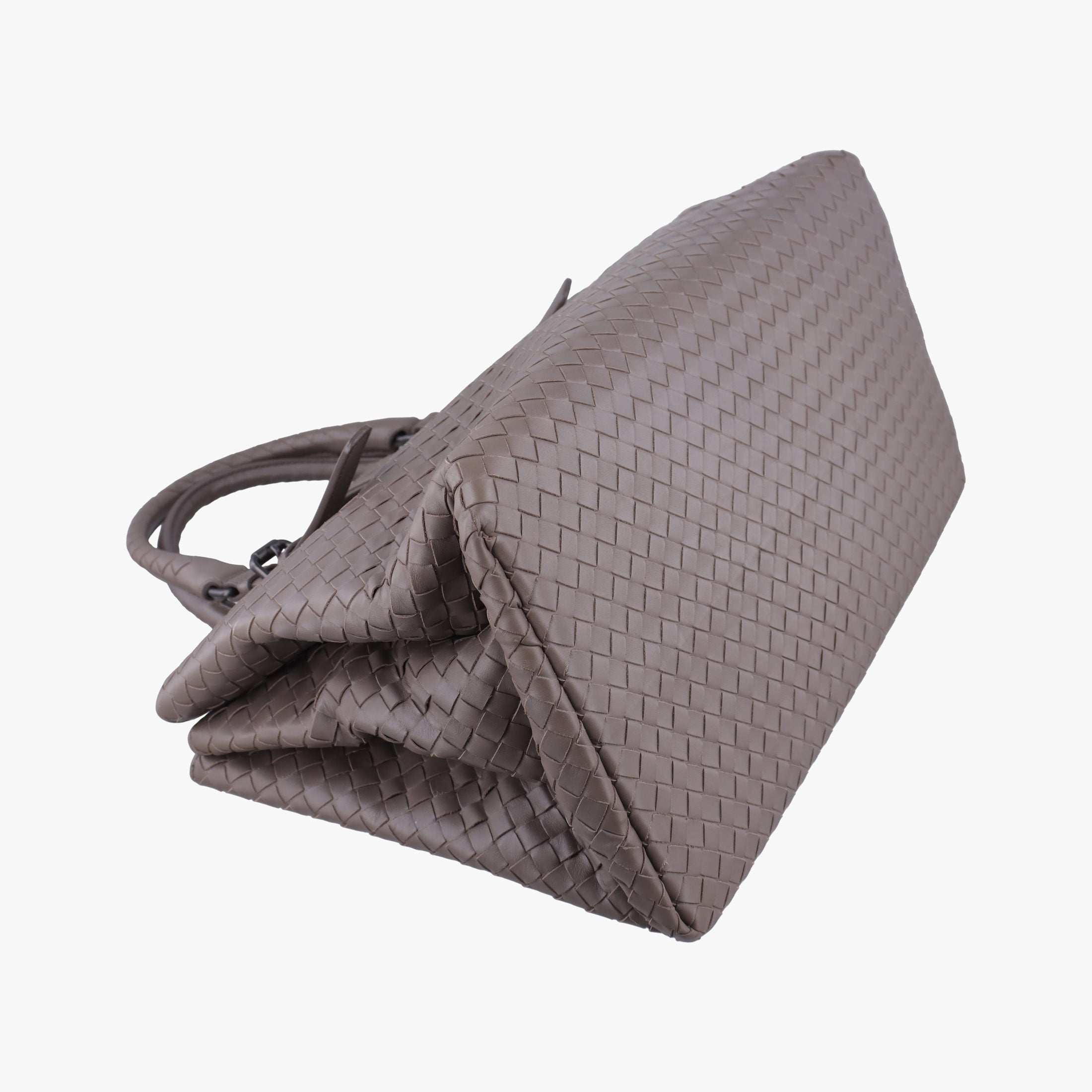 Secondhand Bottega Veneta Roma Intrecciato Brown lambskin  handbag | stylenewstar