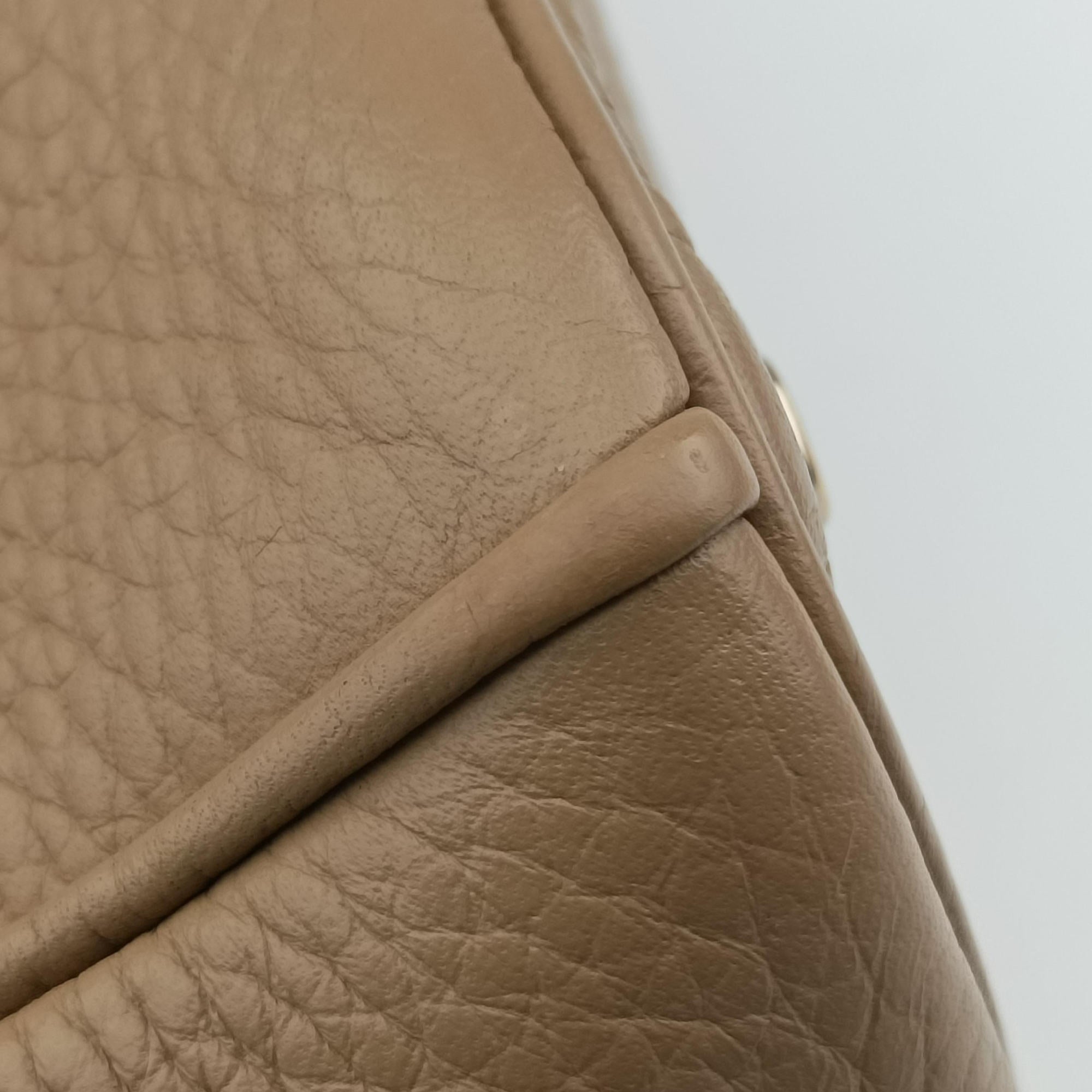 Pre-owned Christian Dior Diorissimo Beige Leather  shoulderbag | stylenewstar