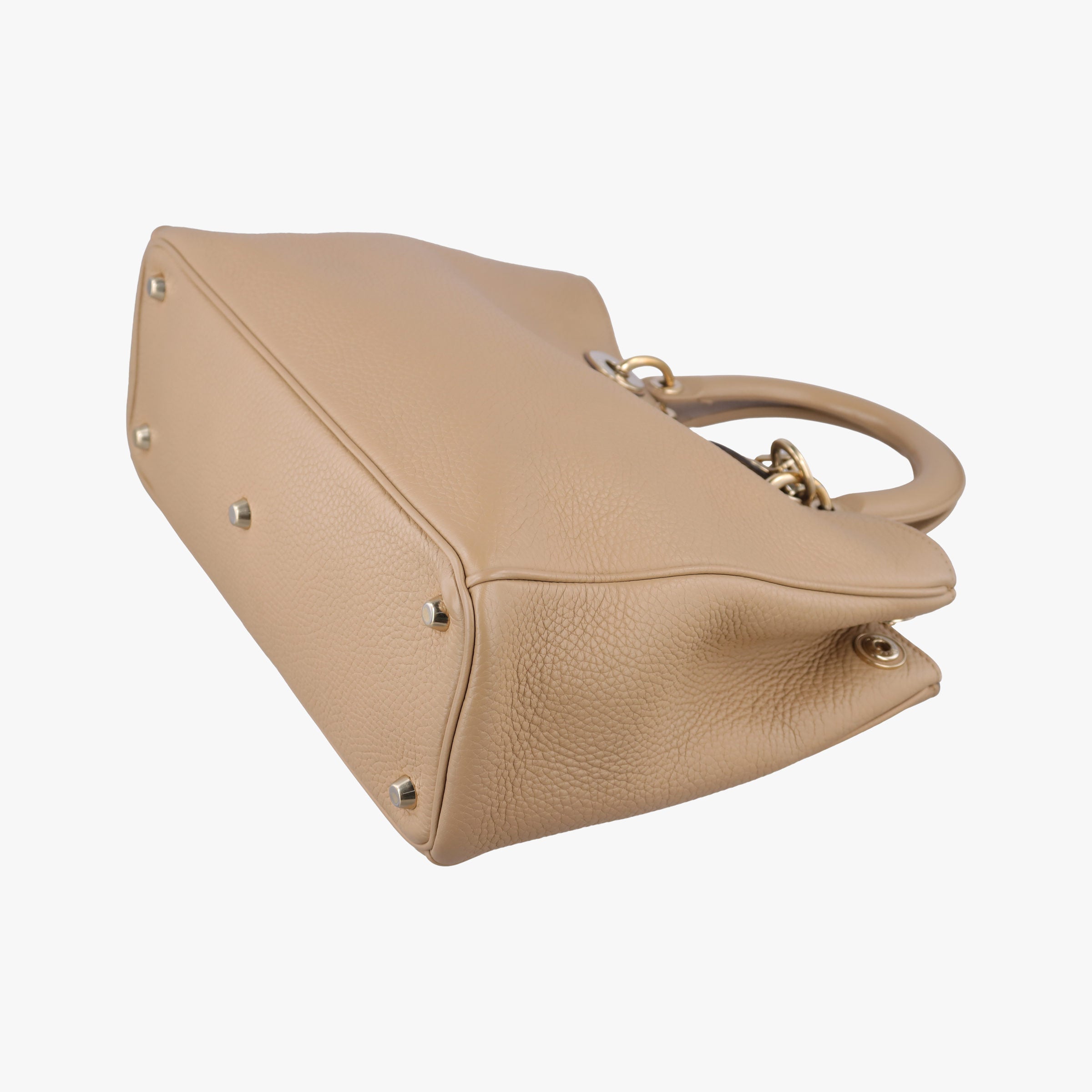 Pre-owned Christian Dior Diorissimo Beige Leather  shoulderbag | stylenewstar