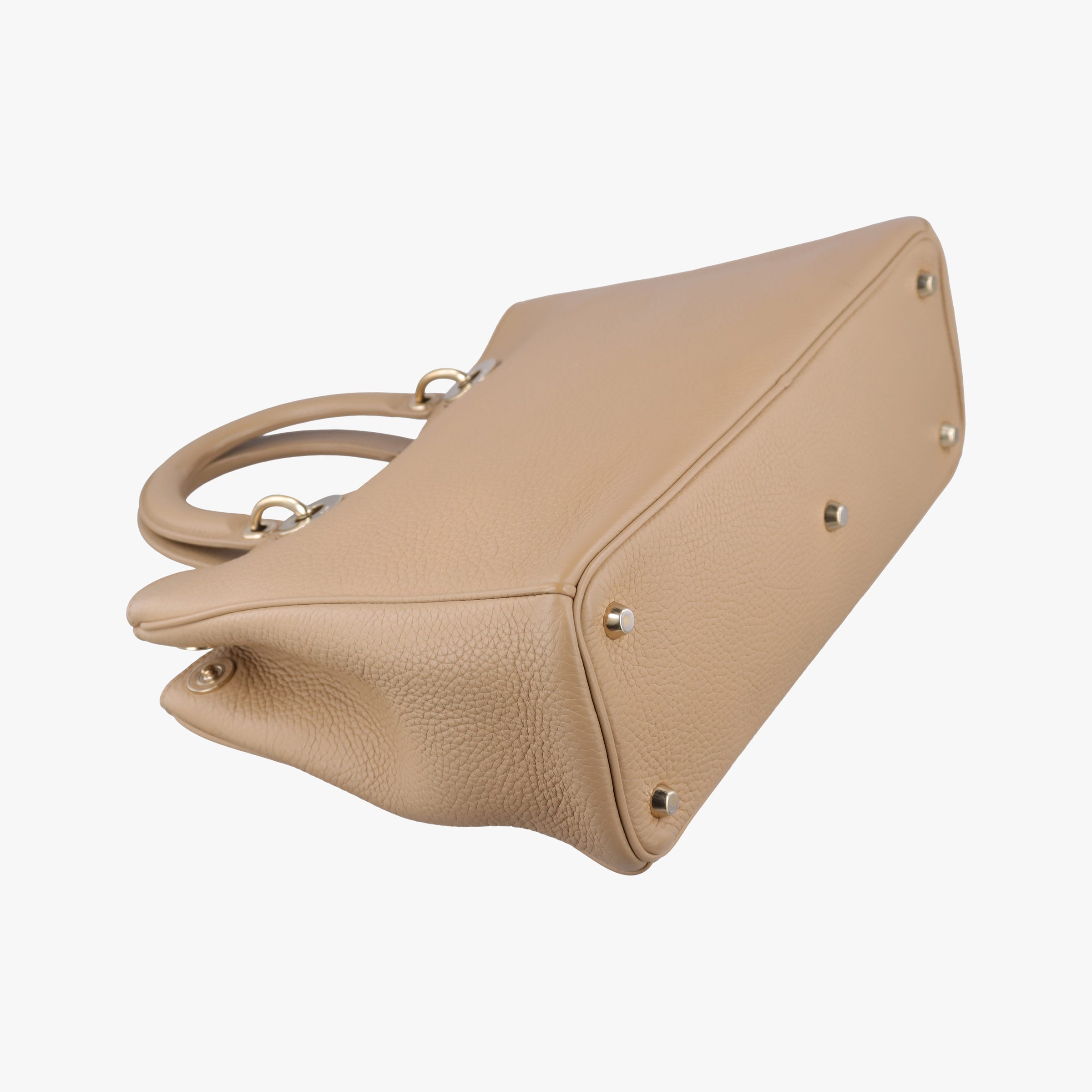Pre-owned Christian Dior Diorissimo Beige Leather  shoulderbag | stylenewstar