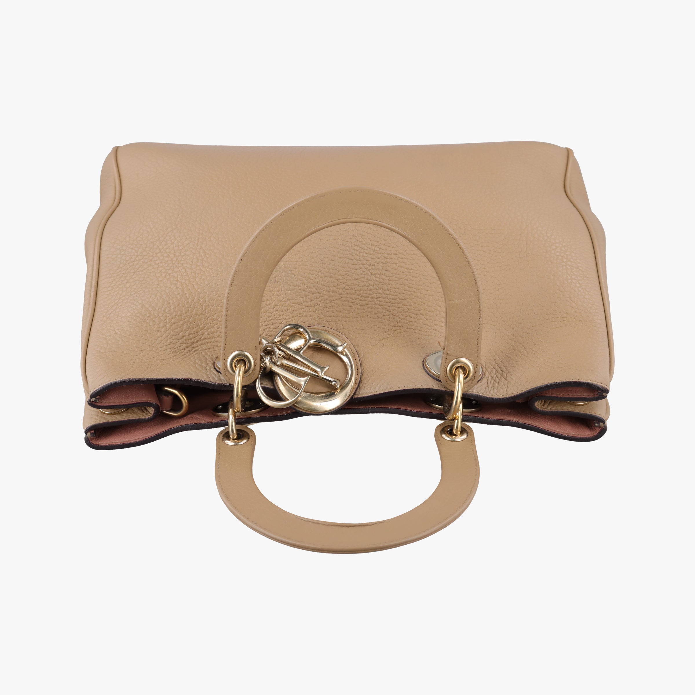 Pre-owned Christian Dior Diorissimo Beige Leather  shoulderbag | stylenewstar