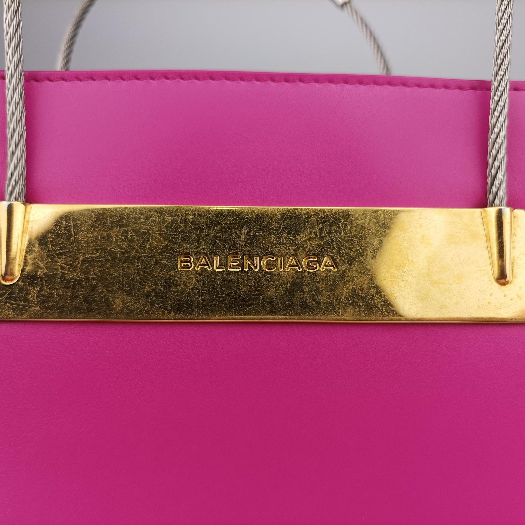 Vintage Balenciaga Cable Shopper Rose Leather  shoulderbag | stylenewstar