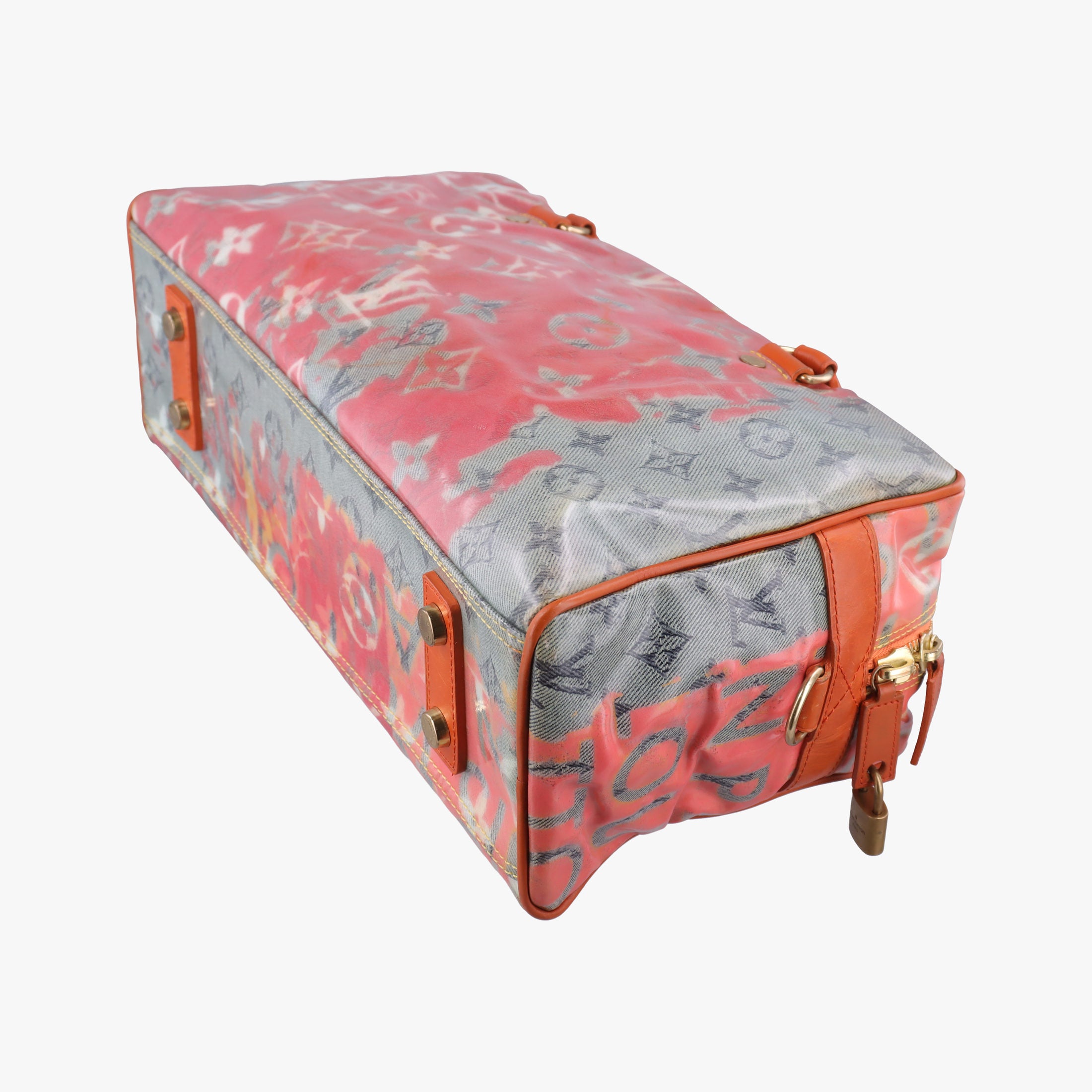Pre-owned Louis Vuitton Weekender PM Rose×Multicolor Monogram Pulp M95734 handbag | stylenewstar