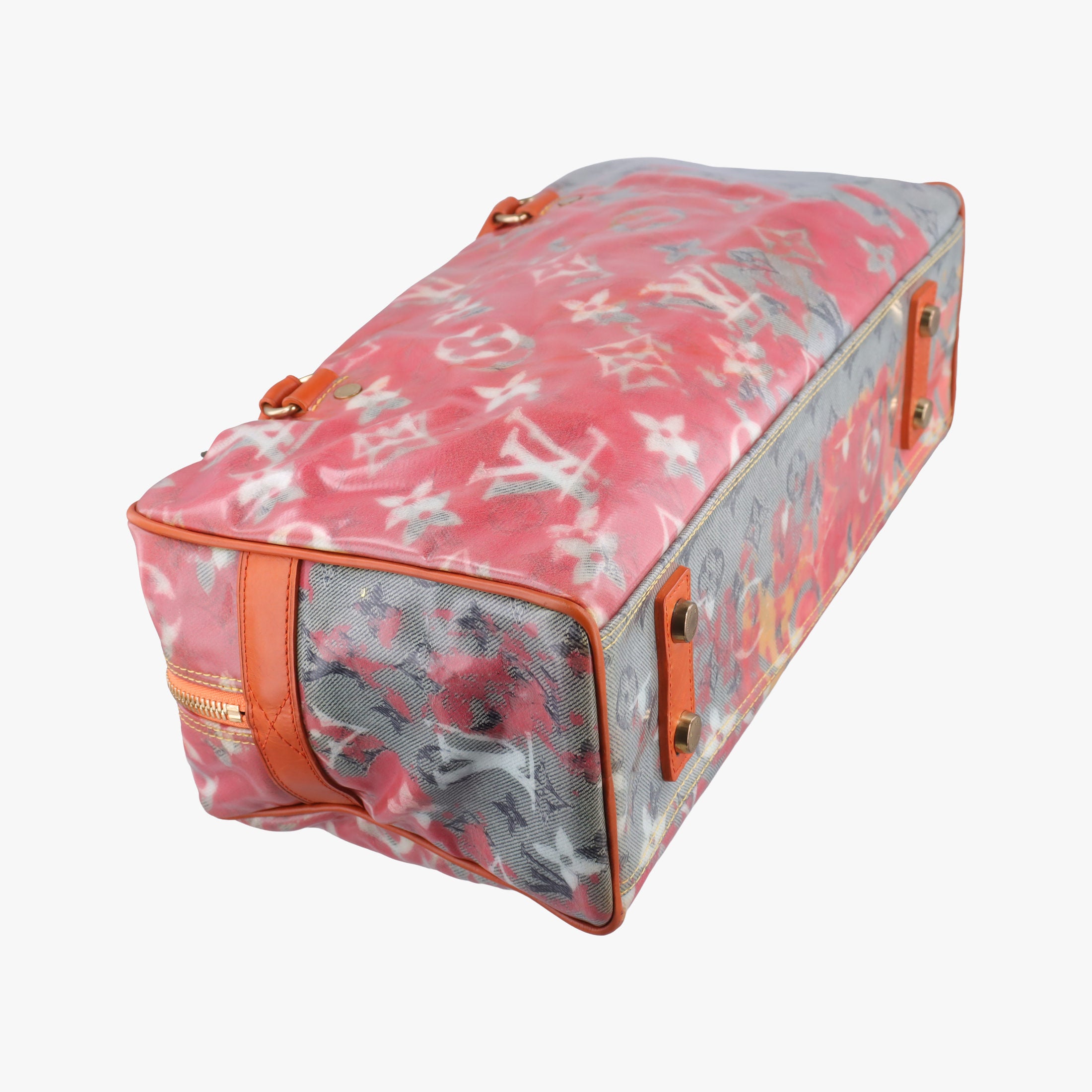 Pre-owned Louis Vuitton Weekender PM Rose×Multicolor Monogram Pulp M95734 handbag | stylenewstar