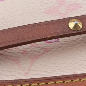 Pre-owned Louis Vuitton Cherry Blossom Pochette Accessoire Pink Monogram Canvas × Vachetta Leather M92007 handbag | stylenewstar