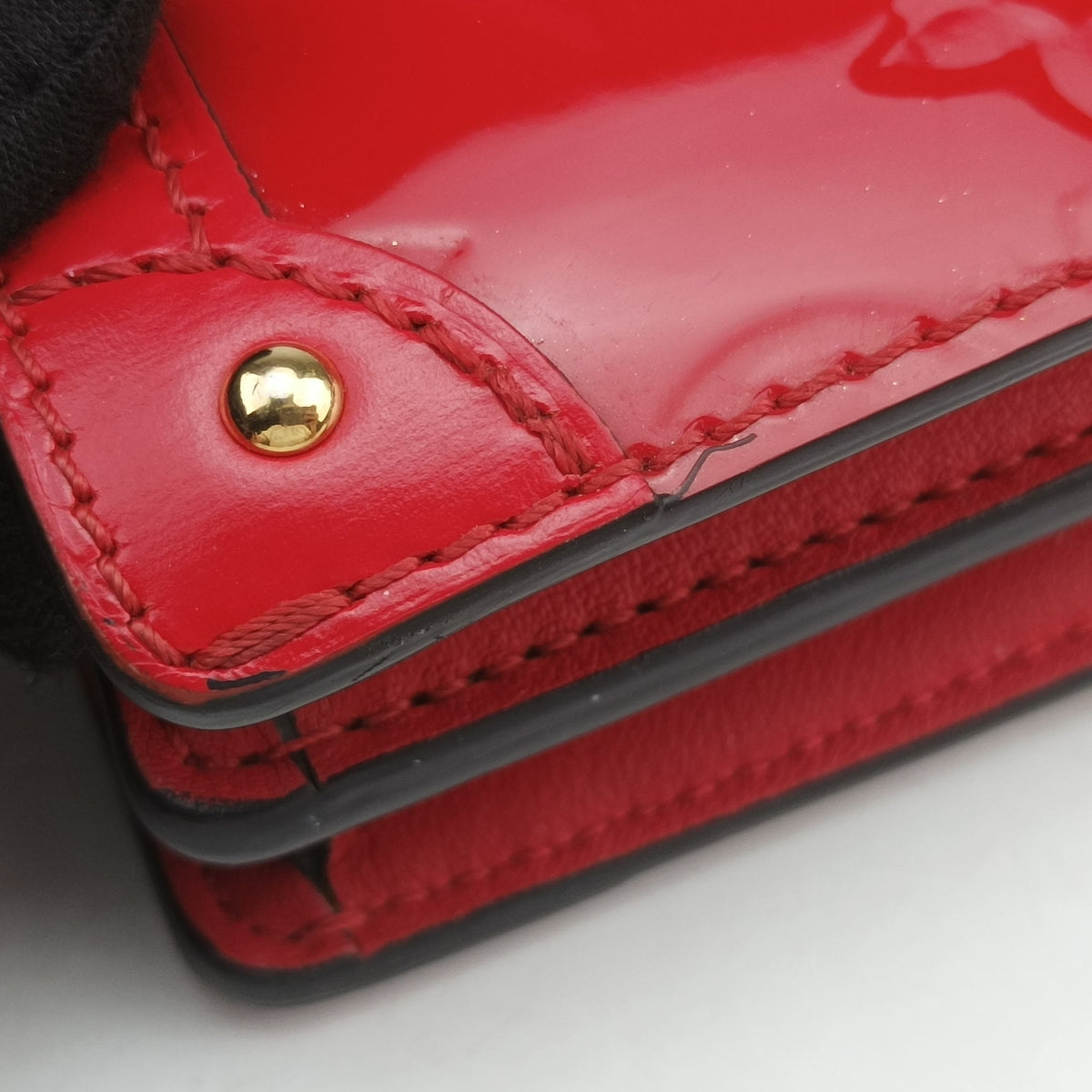 Secondhand Louis Vuitton Trunk Clutch Red Vernis M90500 shoulderbag | stylenewstar