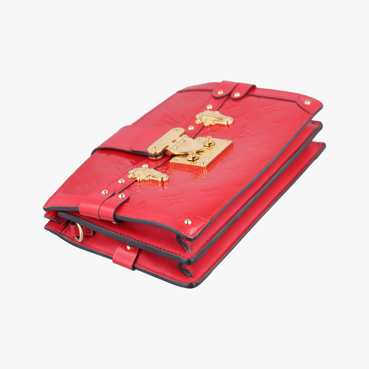 Secondhand Louis Vuitton Trunk Clutch Red Vernis M90500 shoulderbag | stylenewstar