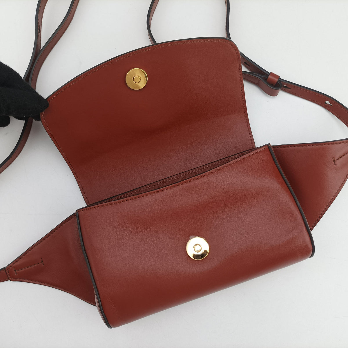 Pre-owned Chloe Chloe C Brown Leather × Suede  bum bag/waist bag | stylenewstar