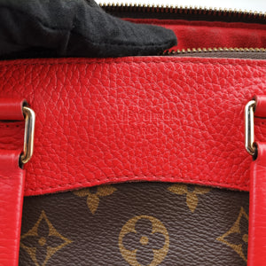 Pre-owned Louis Vuitton RETIRO PM brown×CERISE Monogram Canvas×calf leather M40546 shoulderbag | stylenewstar
