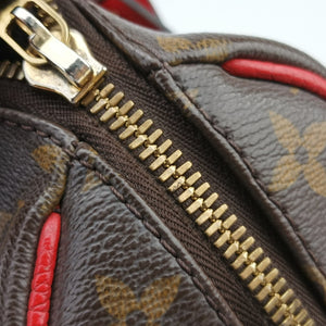 Pre-owned Louis Vuitton RETIRO PM brown×CERISE Monogram Canvas×calf leather M40546 shoulderbag | stylenewstar