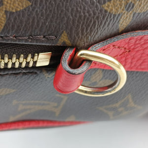 Pre-owned Louis Vuitton RETIRO PM brown×CERISE Monogram Canvas×calf leather M40546 shoulderbag | stylenewstar
