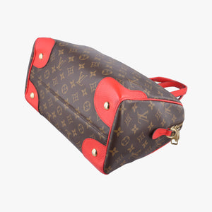 Pre-owned Louis Vuitton RETIRO PM brown×CERISE Monogram Canvas×calf leather M40546 shoulderbag | stylenewstar