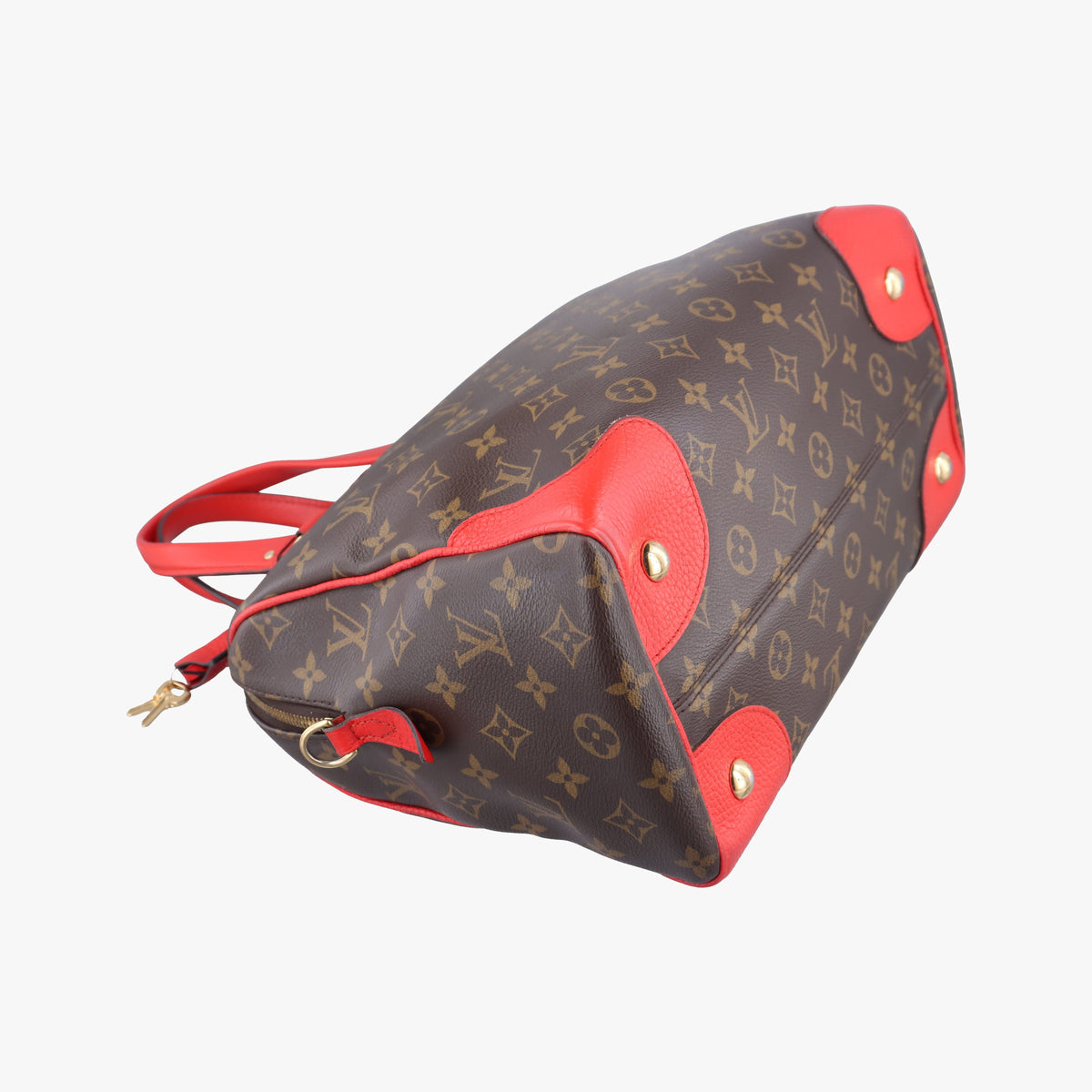 Pre-owned Louis Vuitton RETIRO PM brown×CERISE Monogram Canvas×calf leather M40546 shoulderbag | stylenewstar