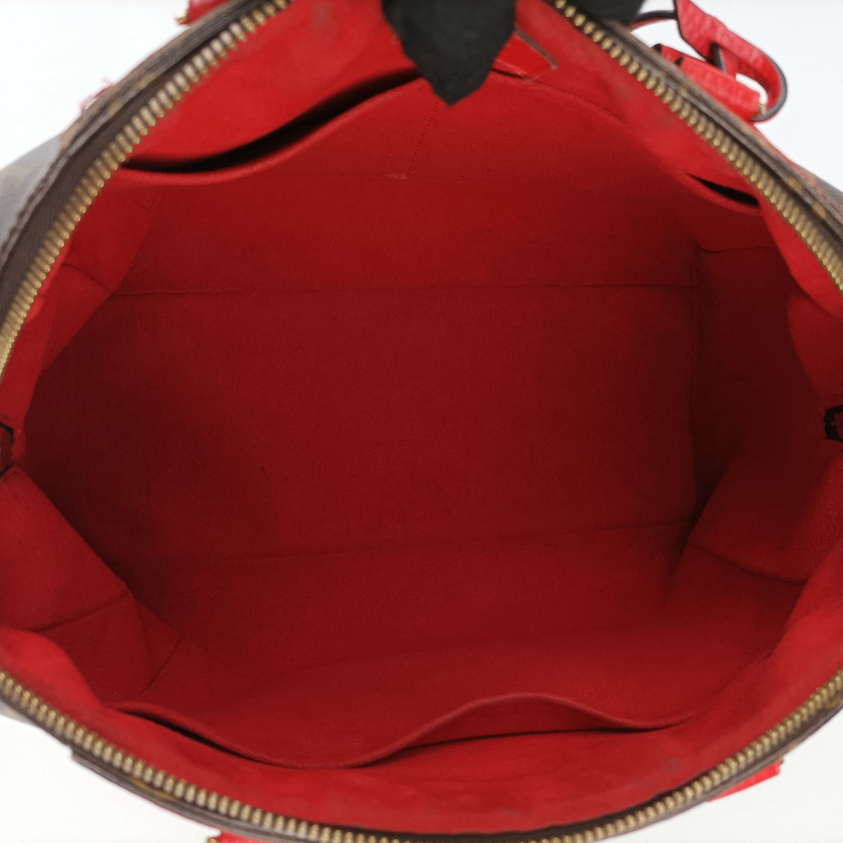 Pre-owned Louis Vuitton RETIRO PM brown×CERISE Monogram Canvas×calf leather M40546 shoulderbag | stylenewstar