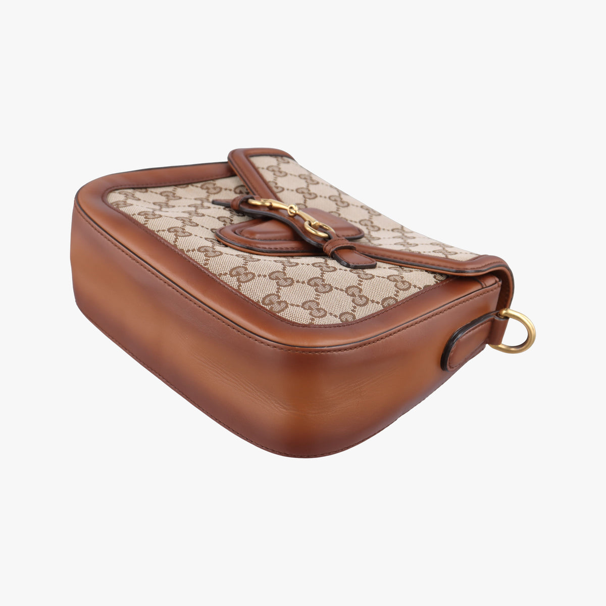 Vintage Gucci Horsebit Lady Web Beige×Brown Leather×canvas 383848 shoulderbag | stylenewstar