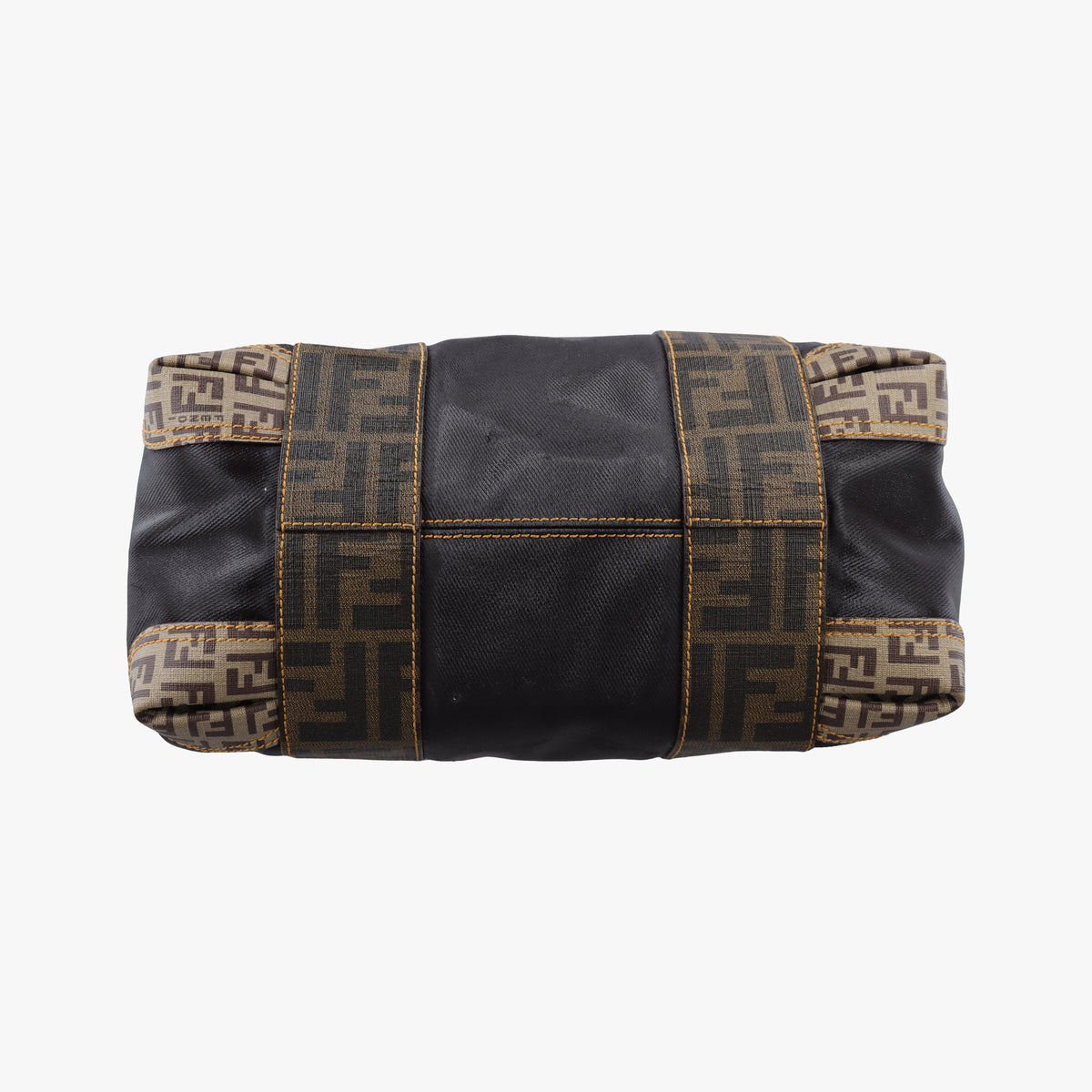 Secondhand Fendi Zucca Zucchino Mixed Balck x Brown PVC coated canvas 8BL095 handbag | stylenewstar