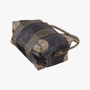 Secondhand Fendi Zucca Zucchino Mixed Balck x Brown PVC coated canvas 8BL095 handbag | stylenewstar