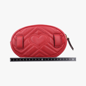 Pre-owned Gucci GG Marmont Red Leather 476434 bum bag/waist bag | stylenewstar