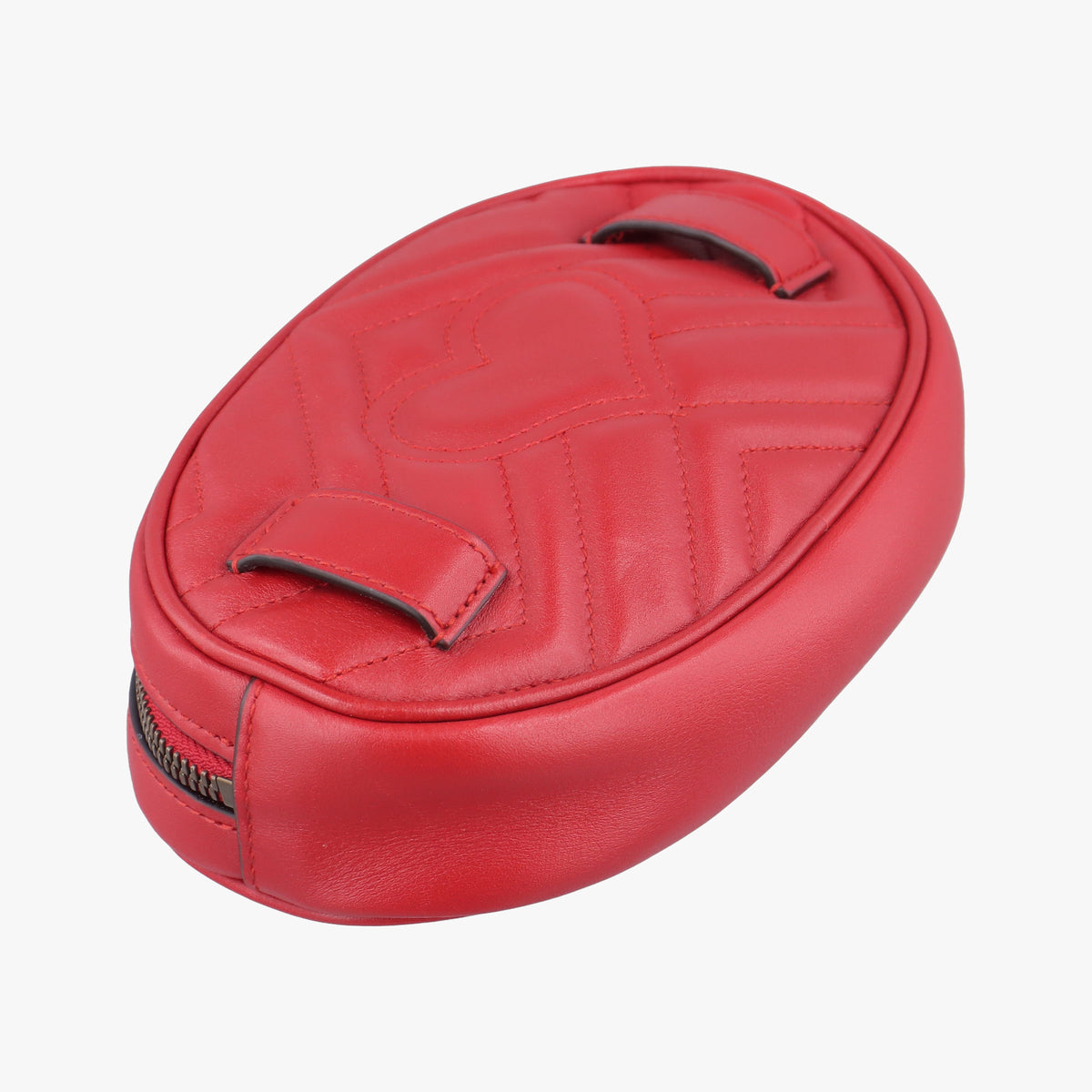 Pre-owned Gucci GG Marmont Red Leather 476434 bum bag/waist bag | stylenewstar