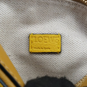 Pre-owned Loewe Puzzle　mini Yellow x Brown Leather 322 30 U95 shoulderbag | stylenewstar