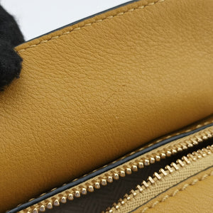 Pre-owned Loewe Puzzle　mini Yellow x Brown Leather 322 30 U95 shoulderbag | stylenewstar