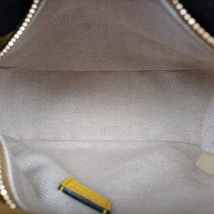 Pre-owned Loewe Puzzle　mini Yellow x Brown Leather 322 30 U95 shoulderbag | stylenewstar