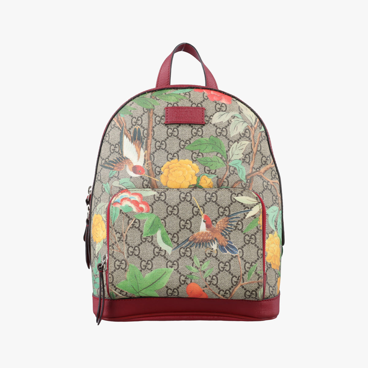Secondhand Gucci GG Supreme Tian beige×Multicolour PVC coated canvas×Leather 427042 backpack/rucksack | stylenewstar