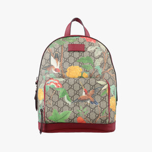 Secondhand Gucci GG Supreme Tian beige×Multicolour PVC coated canvas×Leather 427042 backpack/rucksack | stylenewstar
