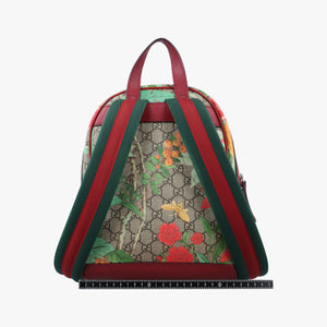 Secondhand Gucci GG Supreme Tian beige×Multicolour PVC coated canvas×Leather 427042 backpack/rucksack | stylenewstar