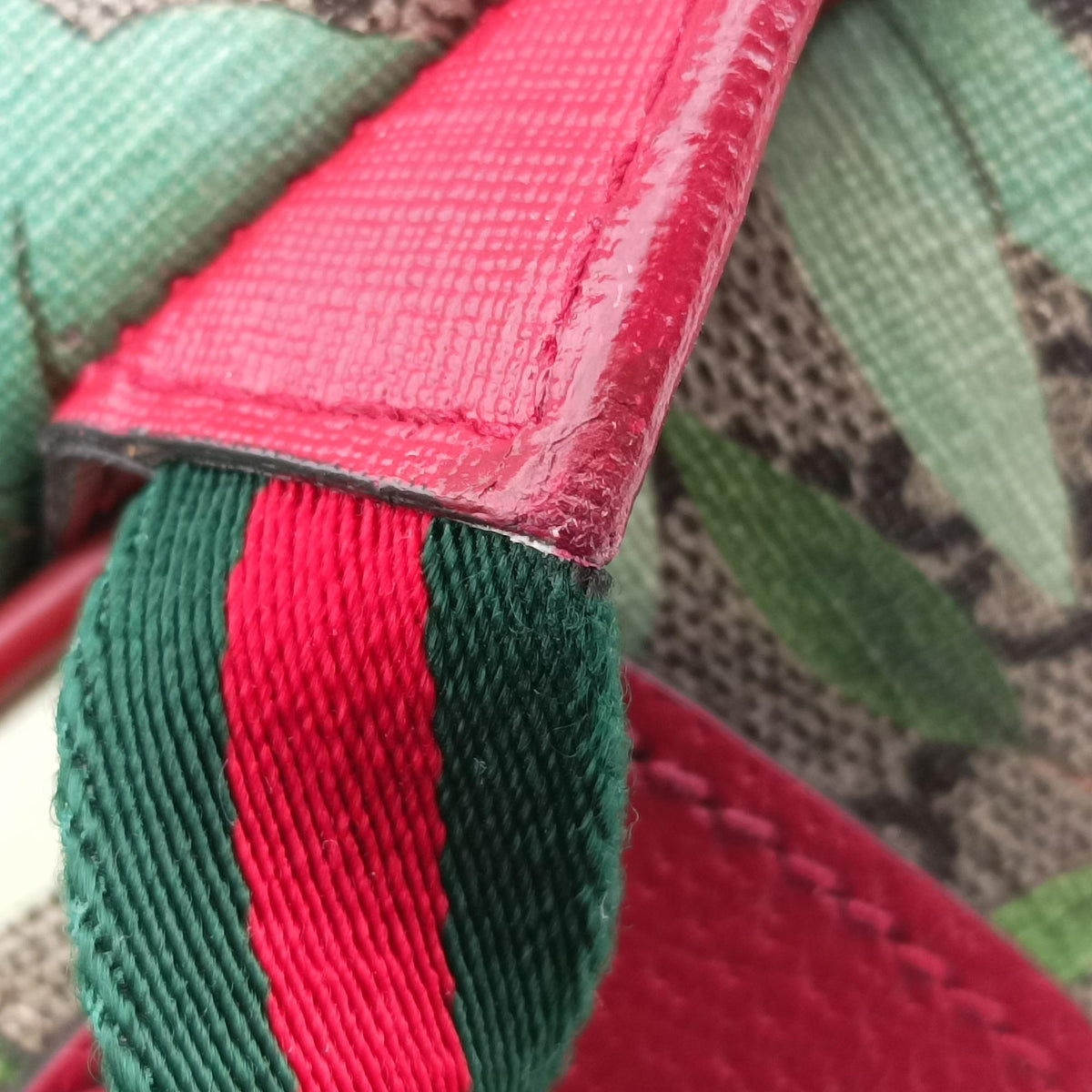 Secondhand Gucci GG Supreme Tian beige×Multicolour PVC coated canvas×Leather 427042 backpack/rucksack | stylenewstar