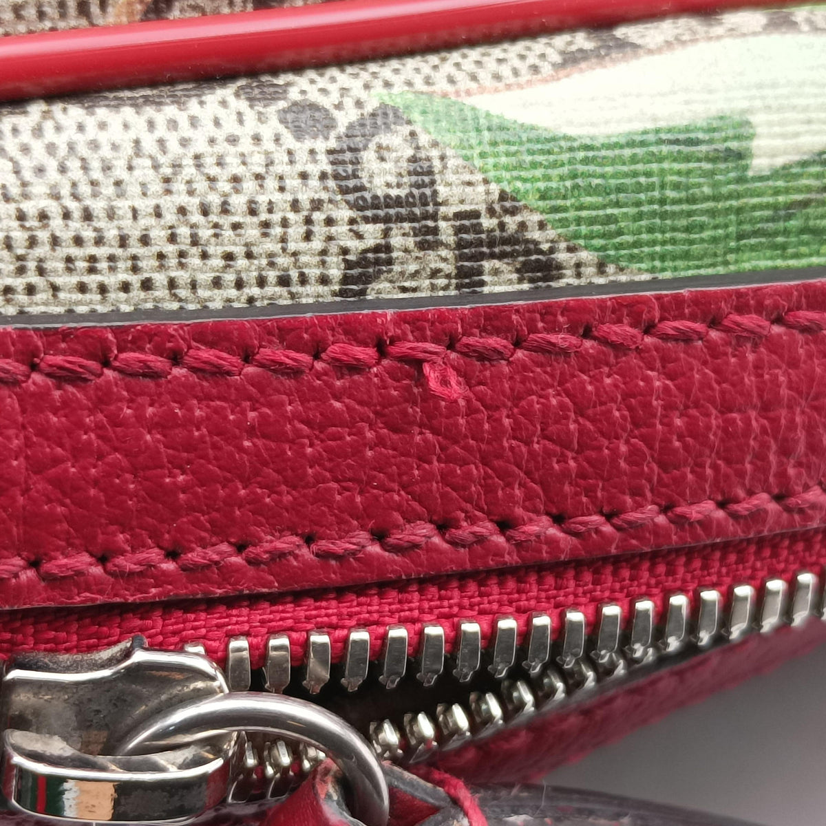 Secondhand Gucci GG Supreme Tian beige×Multicolour PVC coated canvas×Leather 427042 backpack/rucksack | stylenewstar