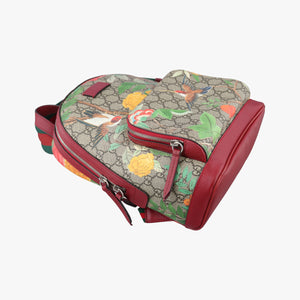 Secondhand Gucci GG Supreme Tian beige×Multicolour PVC coated canvas×Leather 427042 backpack/rucksack | stylenewstar