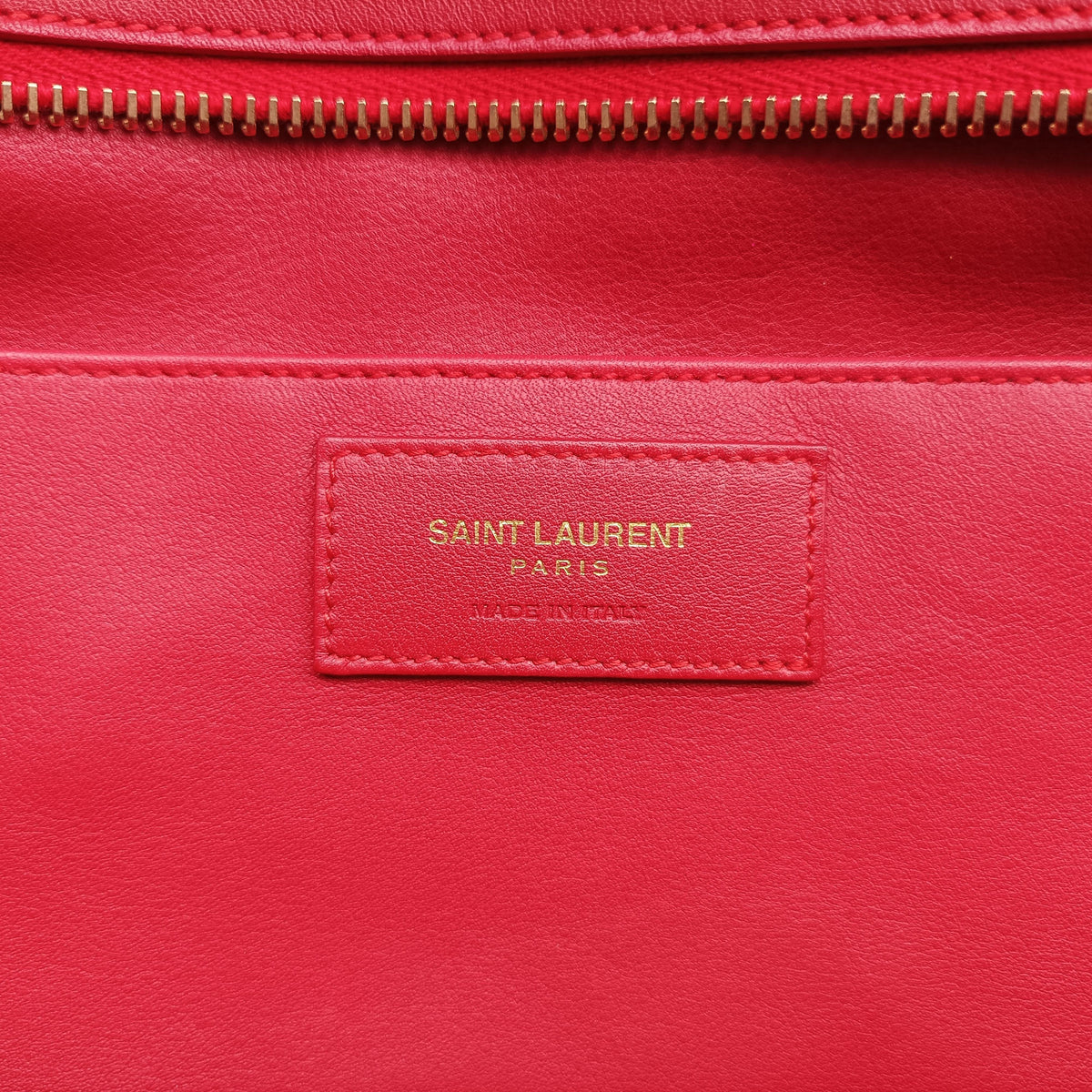 Pre-owned Yves Saint Laurent Downtown Cabas Red Leather x Suede 436832 shoulderbag | stylenewstar