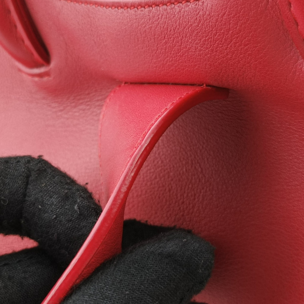 Pre-owned Yves Saint Laurent Downtown Cabas Red Leather x Suede 436832 shoulderbag | stylenewstar