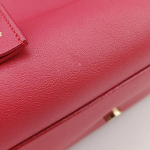 Pre-owned Yves Saint Laurent Downtown Cabas Red Leather x Suede 436832 shoulderbag | stylenewstar